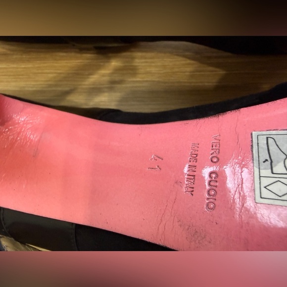 Massimo Dogama Black Suede Platform Mary Jane Heels Made in Italy EU 41 - Picture 8 of 8